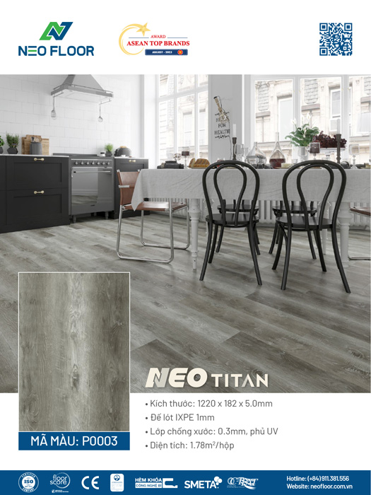 Neo Titan P0003 - Sàn Đá Công Nghệ SPC Neo Floor - Công Ty Cổ Phần Neo Floor